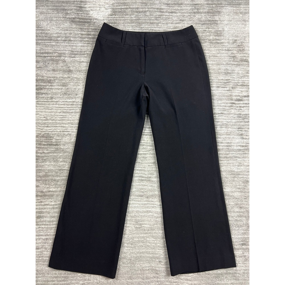 New Directions Dress Pants Women 4P Black Petite Straight Leg Workwear Trousers